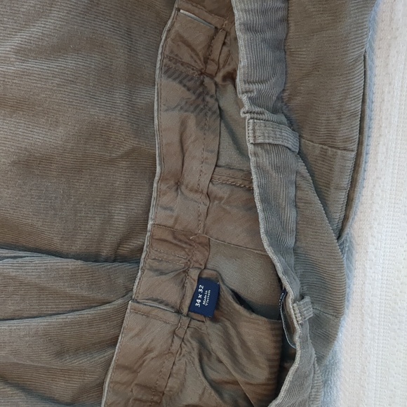 Men's Light Brown Croft & Barrow Corduroy Pants, Stretchable waist 34x32 - Picture 4 of 12